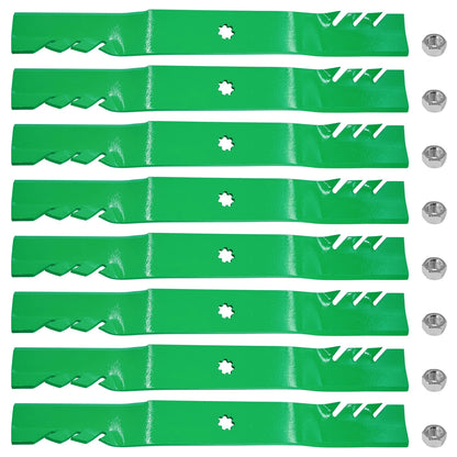 42" Deck Toothed Mulching Blade w/ Nut for John Deere (AM137327, AM137328, M156416)