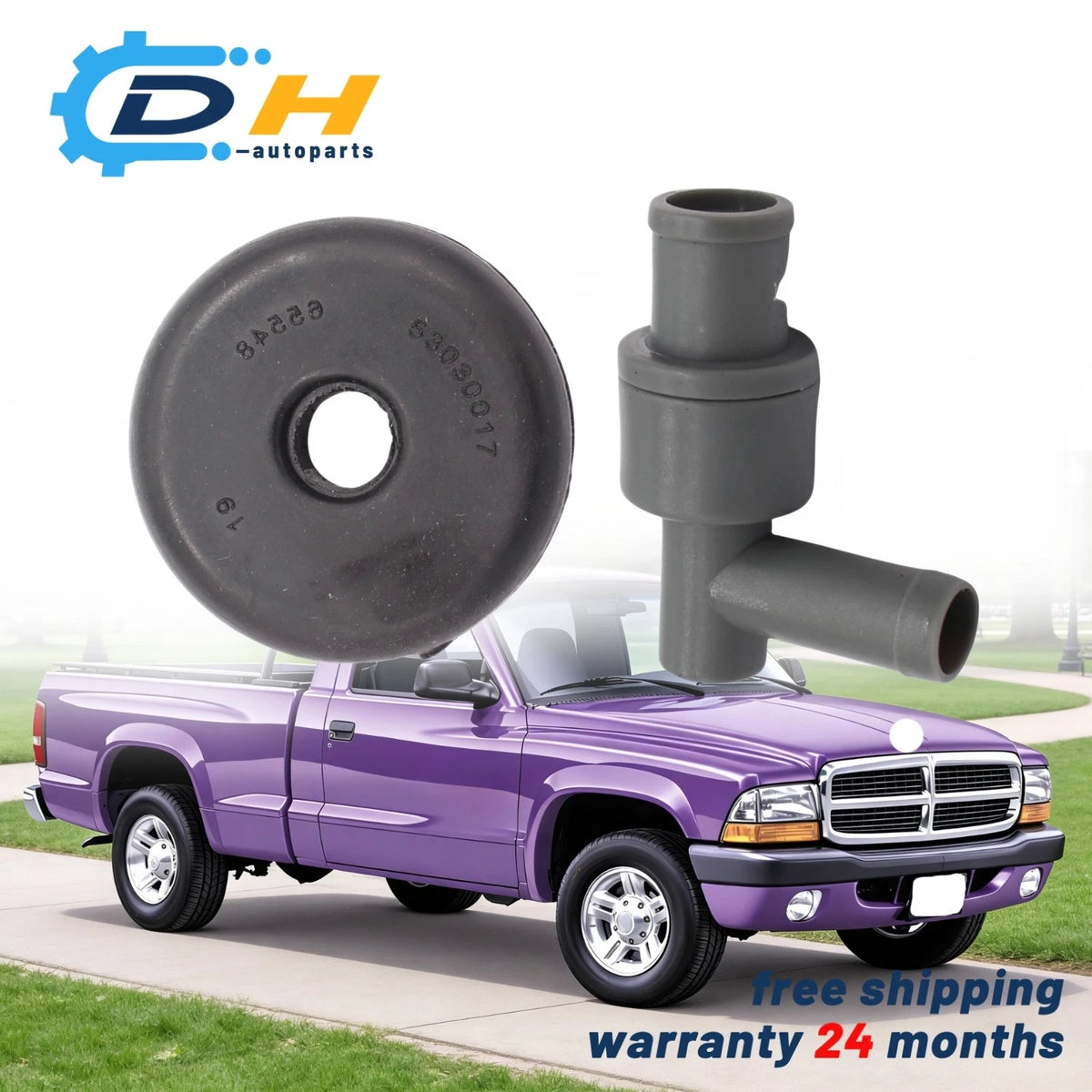 PCV Valve Kit for Dodge Ram Dakota Durango 5.2L 5.9L (1997–2004) 5175352AA 53030017