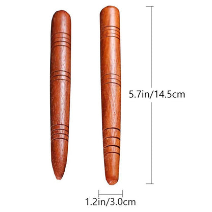 2X Wood Stick Hand Foot Massager for Reflexology Acupuncture