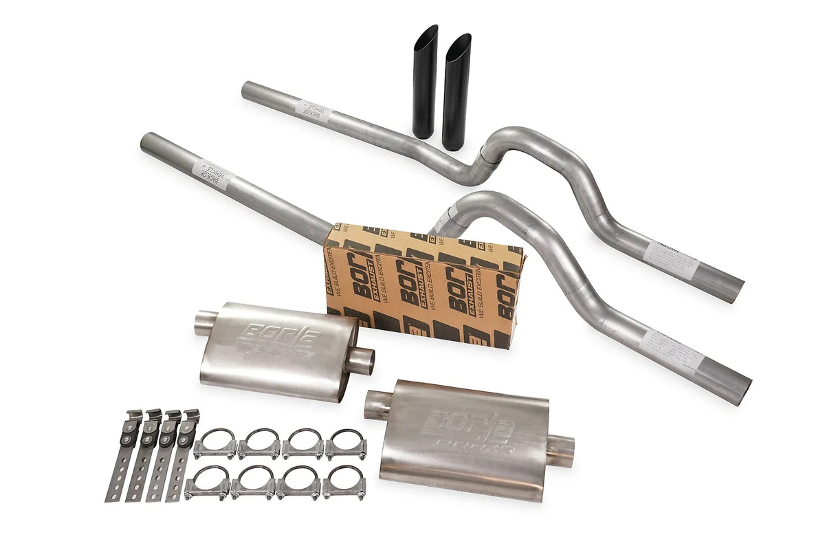 Dual Exhaust Kit 2.5" Borla Pro XS for GM C/K20 3/4 Ton (1973–1980)