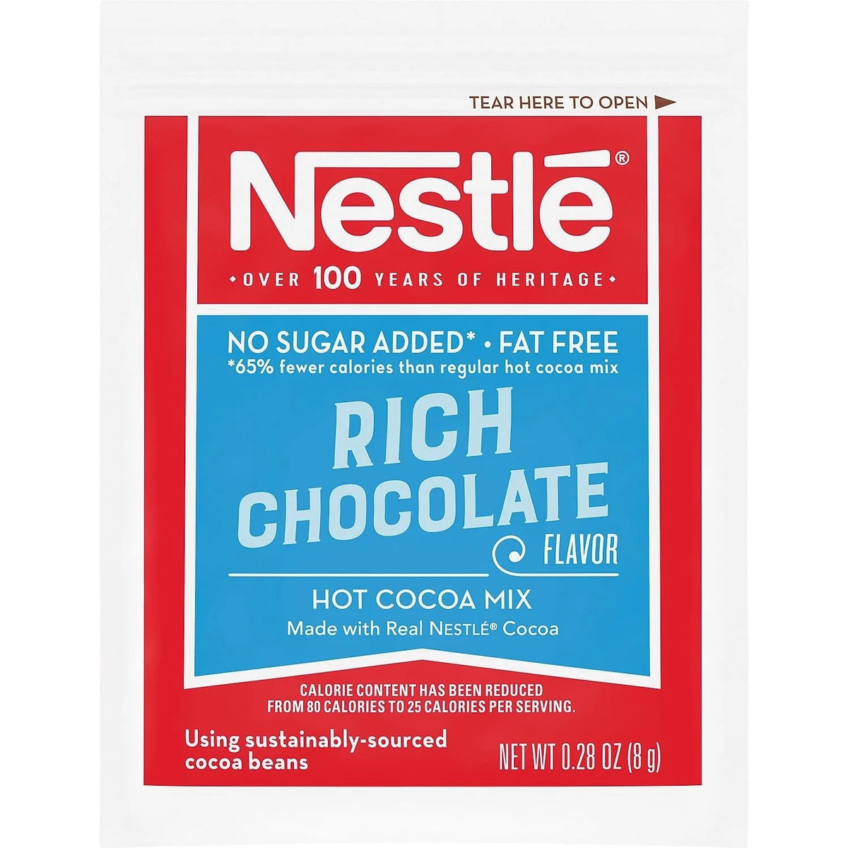 Nestle Cocoa Mix No Sugar Added 30 Count (Pack of 1)