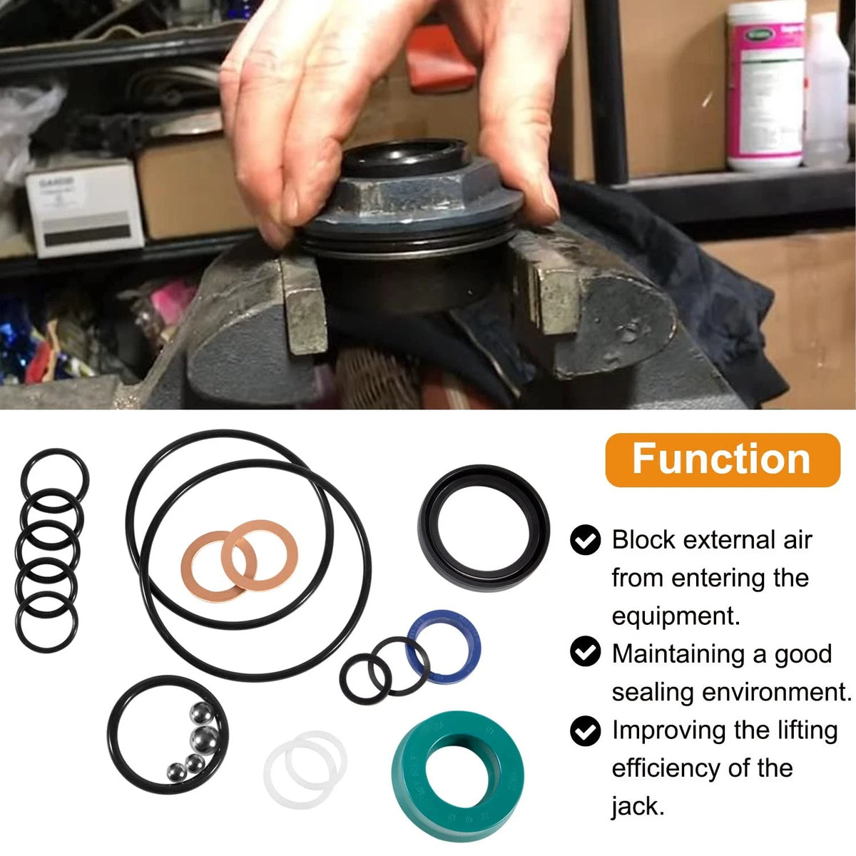 2 Ton Hydraulic Seal Replacement Kit for Craftsman Floor Jack