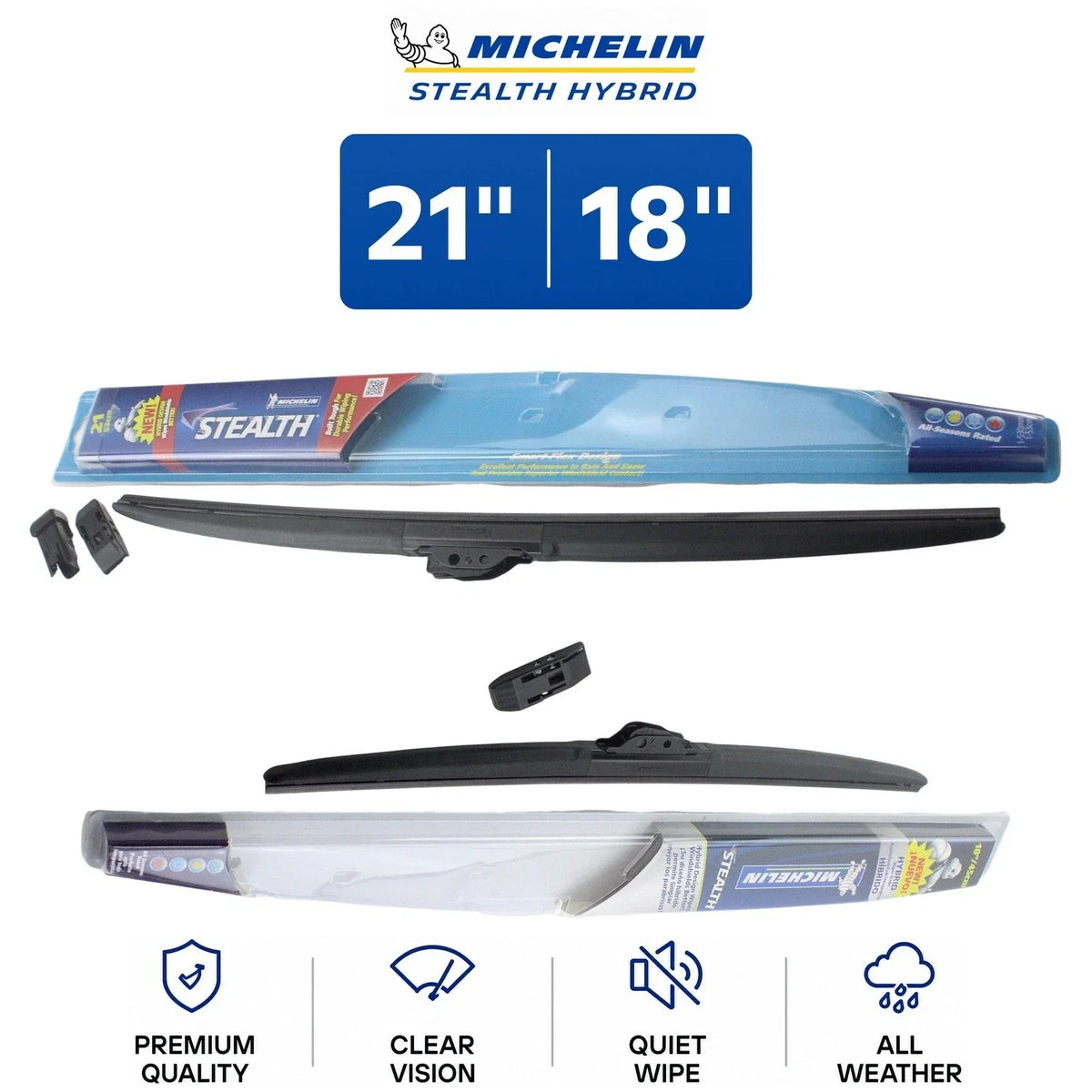 Set of 2 Wiper Blades for Dodge Neon (1995–1999) - 21"/18"