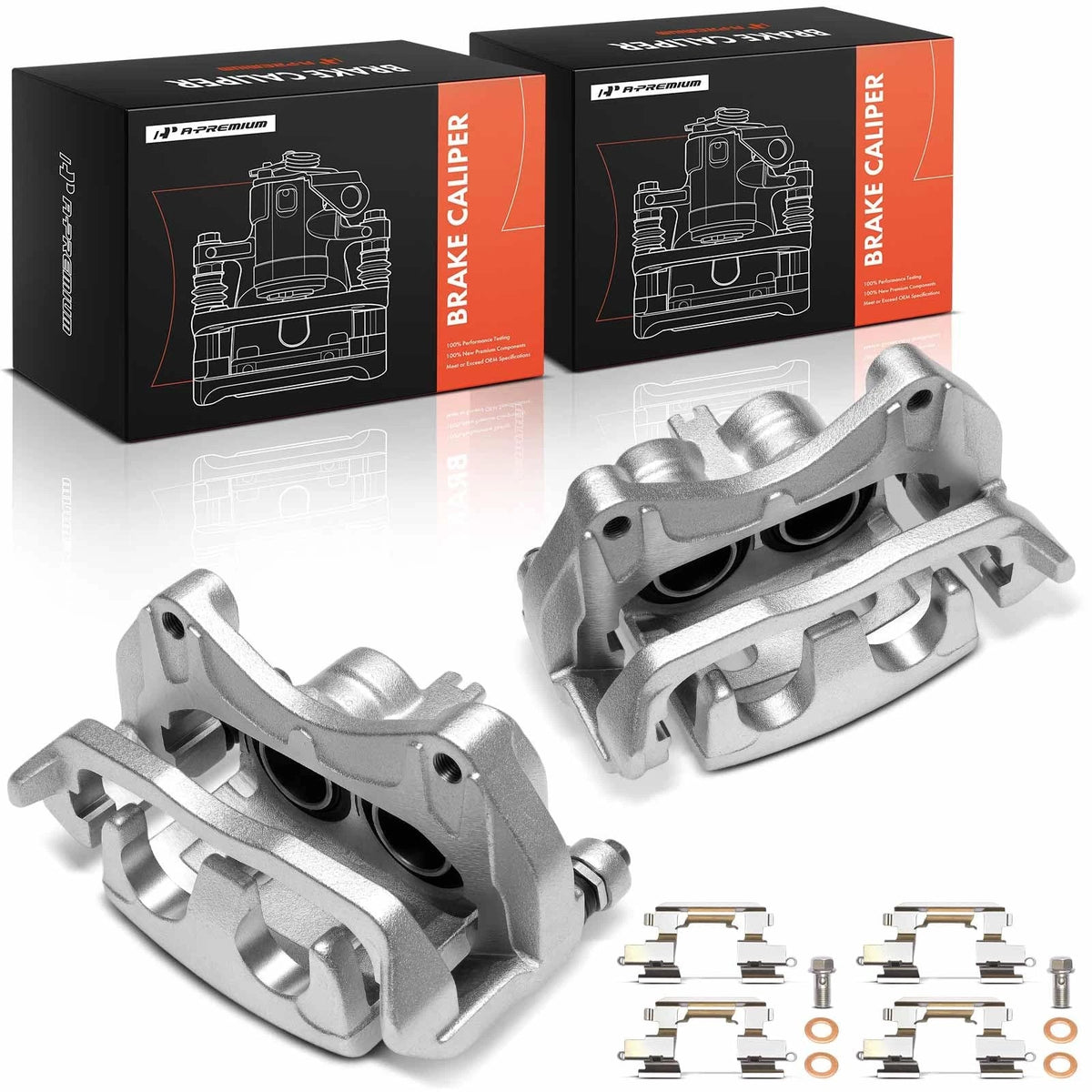2X Front Brake Caliper w/ Bracket for Nissan Pathfinder (2022–2023) - 41000-6TA0A, 41001-6TA0A