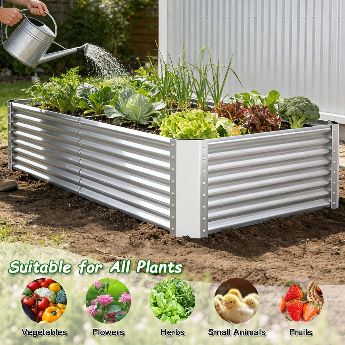 Raised Garden Bed Kit for Outdoor Use (8x4x2FT)