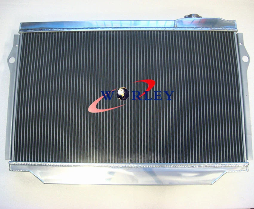 Aluminum Radiator + Black Hose for Toyota Landcruiser HZJ80 HDJ80 (90-98)