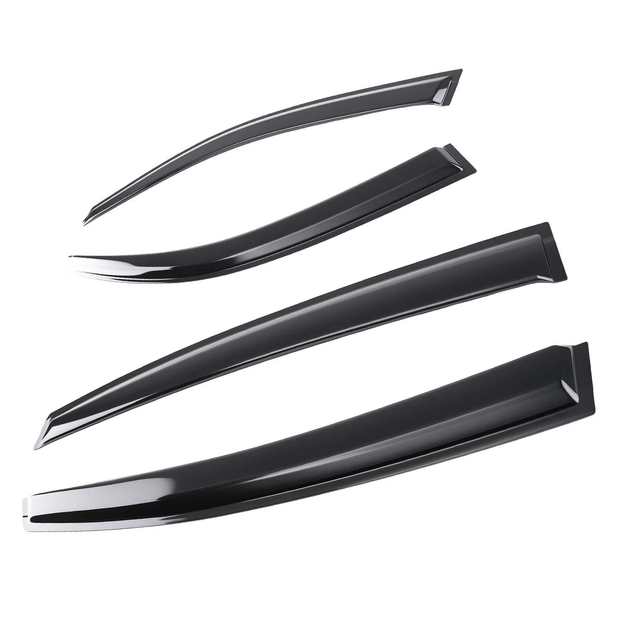 Set of 4 Rain Guard Window Sun Visors for Nissan Altima (2013–2018) Black
