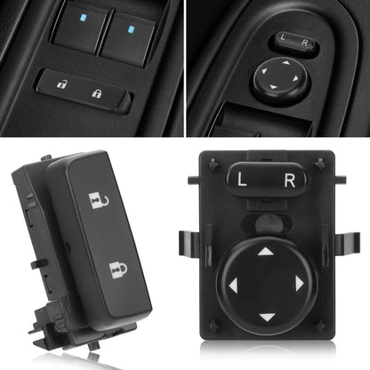Front Left Door Lock Switch & Driver Side Mirror Switch for Chevy GMC