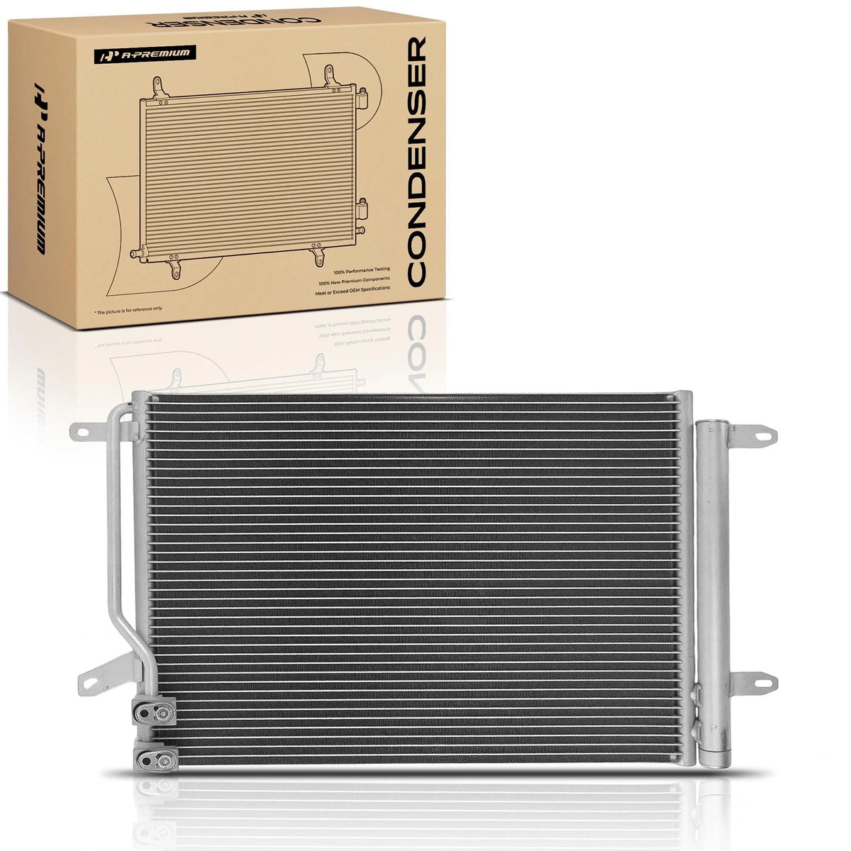A/C Condenser with Receiver Drier & Bracket for VW Jetta Beetle (2011–2015) - 940238, 5C0820411, 5C0820411E, F5C0820411G, 5C0820411F, 3889