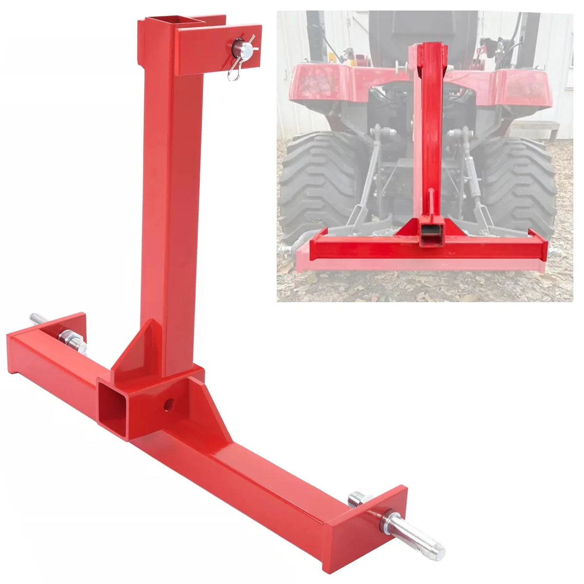 3 Point 2" Receiver Trailer Tow Hitch for Category 1 Tractor