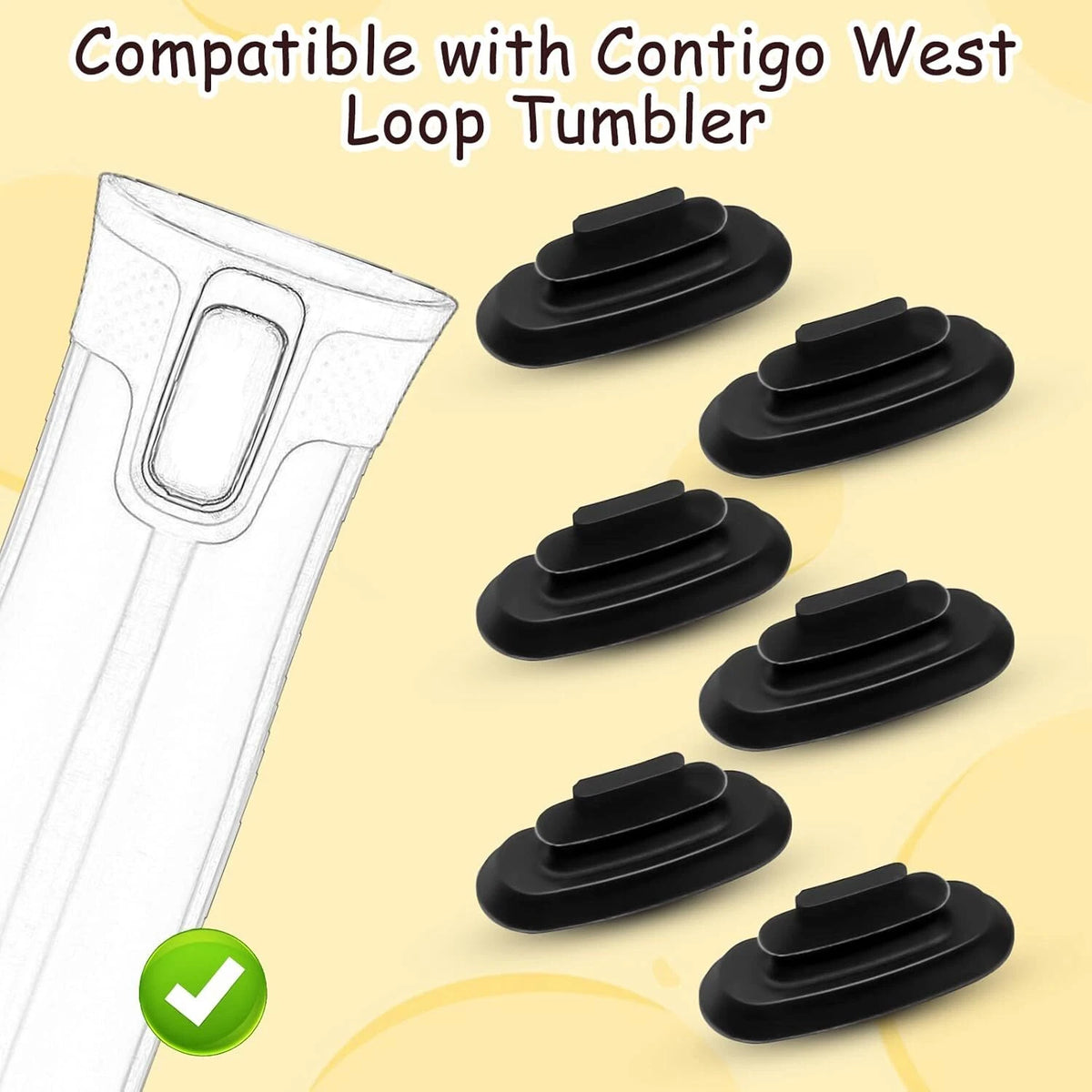 Set of 6 Rubber Lid Seal Replacement for Contigo West Loop Mug