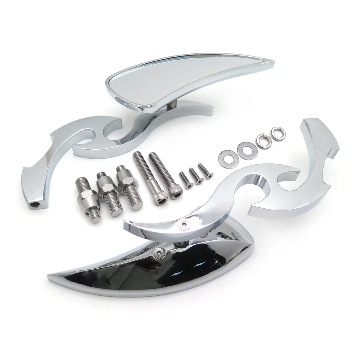 Chrome Billet Running Blade Mirrors for Harley XL Ultra Glide Road King