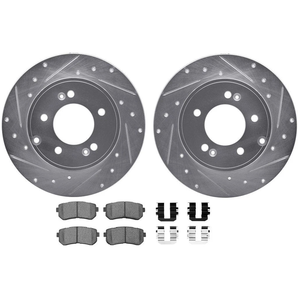 Rotor Set for Kia Optima (2017–2019) | Drilled and Slotted | ALX-PAU-DF-7512-03037-CLA3