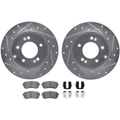 Rotor Set for Kia Optima (2017–2019) | Drilled and Slotted | ALX-PAU-DF-7512-03037-CLA3