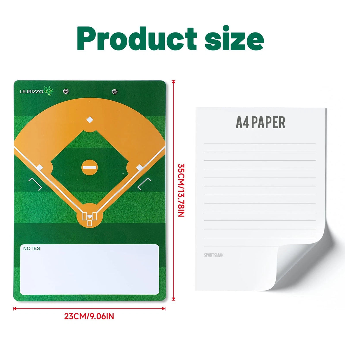 Set of 2 Baseball Dry Erase Coaching Clipboards