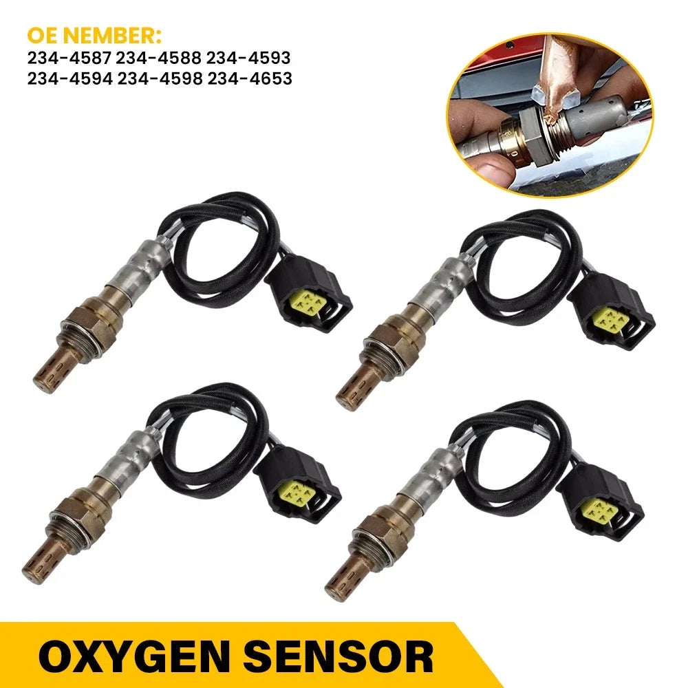 Set of 4 Oxygen Sensors for Jeep Wrangler V6 3.6L 3.8L L6 4.0L (2001–2018)