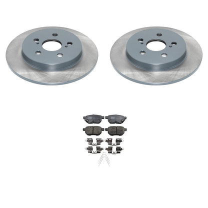 DuraGo Rear Rotors & TRW Pro Ceramic Disc Brake Pads Kit for CT200h Prius (2011–2017)