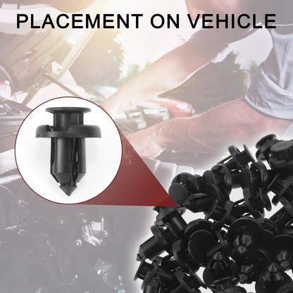 Set of 100 Front Fender Skirt Clips for Honda CR-V (1997–2020), CR-Z (2011–2016)