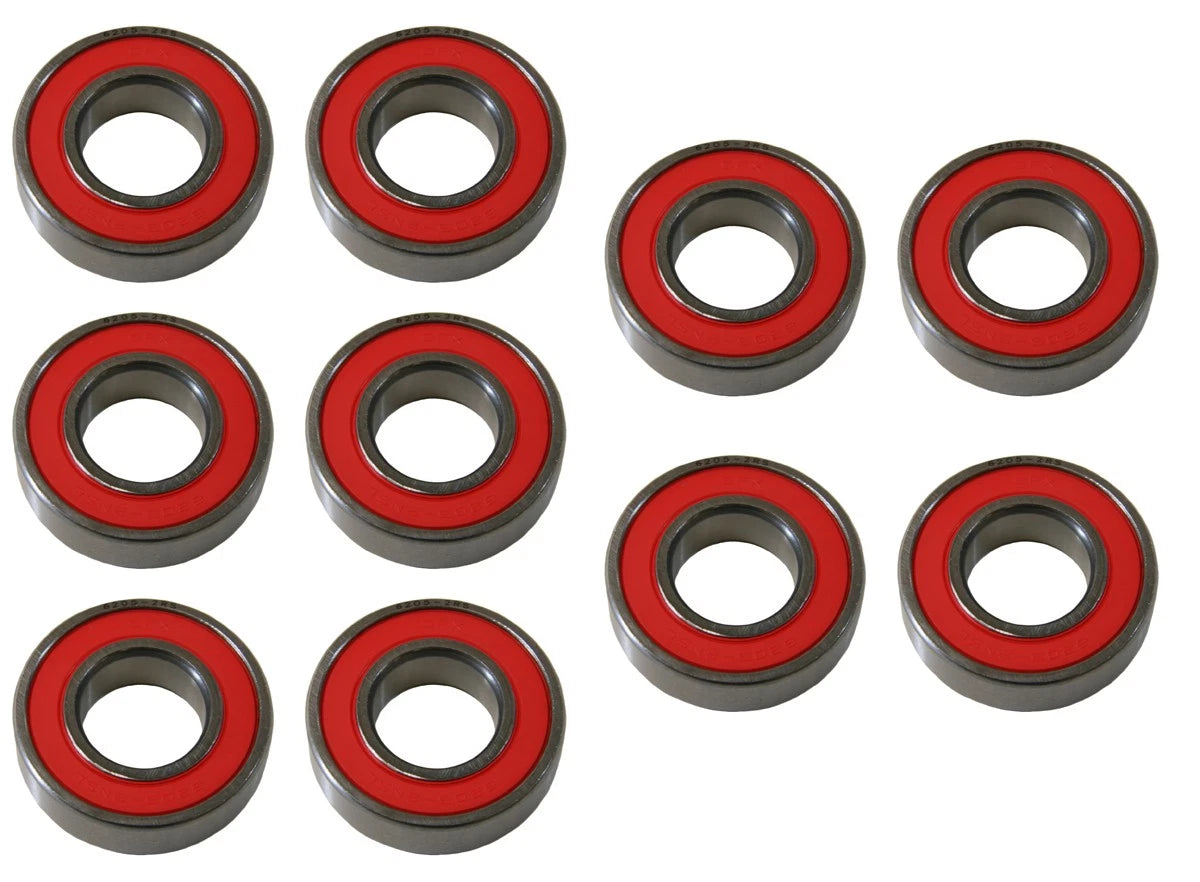 10 Sealed Snowmobile Bearings 25x52x15 for Arctic Cat Polaris Ski-Doo (10)6205-2RS-BULK