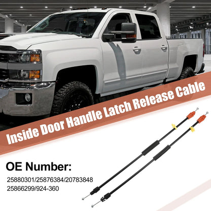 2X Front Door Handle Latch Release Cable for Chevrolet GMC (1999–2007) 15940887