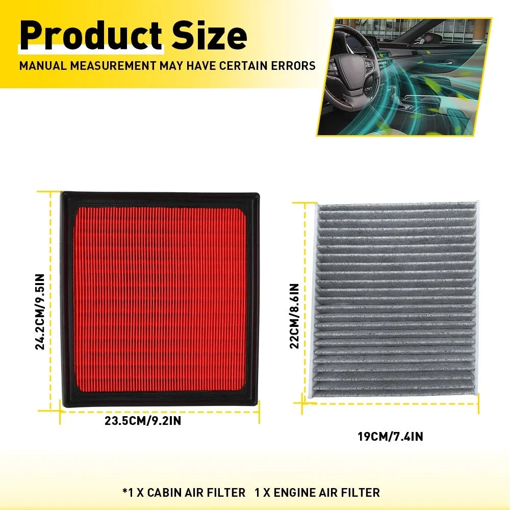 Combo Air & Cabin Filter for Toyota Camry Avalon RAV4 Lexus ES350 (2018–2023)