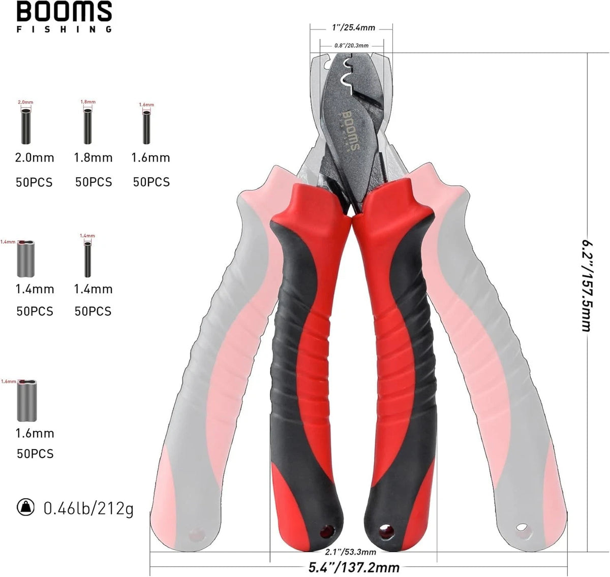 Fishing Crimping Tool with 300 Sleeves for Secure Connections