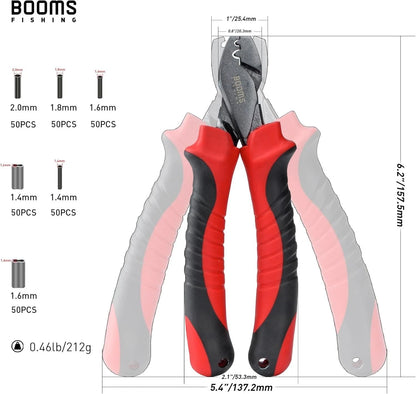 Fishing Crimping Tool with 300 Sleeves for Secure Connections