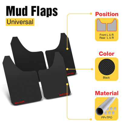 Set of 4 Universal Mud Flaps for Ford F-150 (2000–2020)