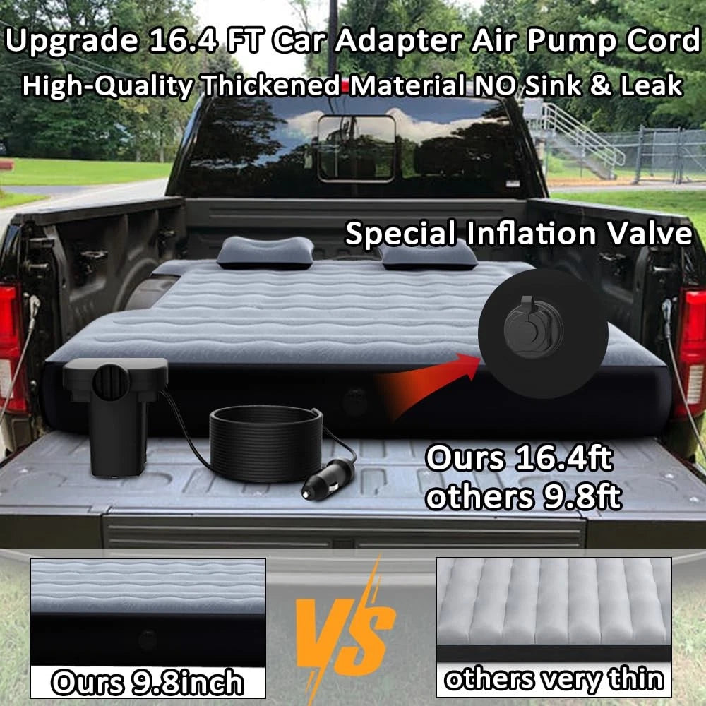 Inflatable Full-Size Short Truck Bed Air Mattress for Truck (2010–2023)