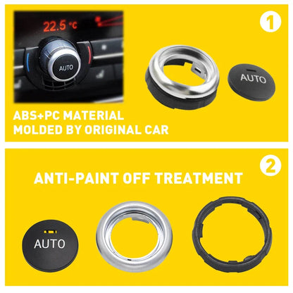 AC Climate Control Knob Cover for BMW X5 X6 (2014–2019)