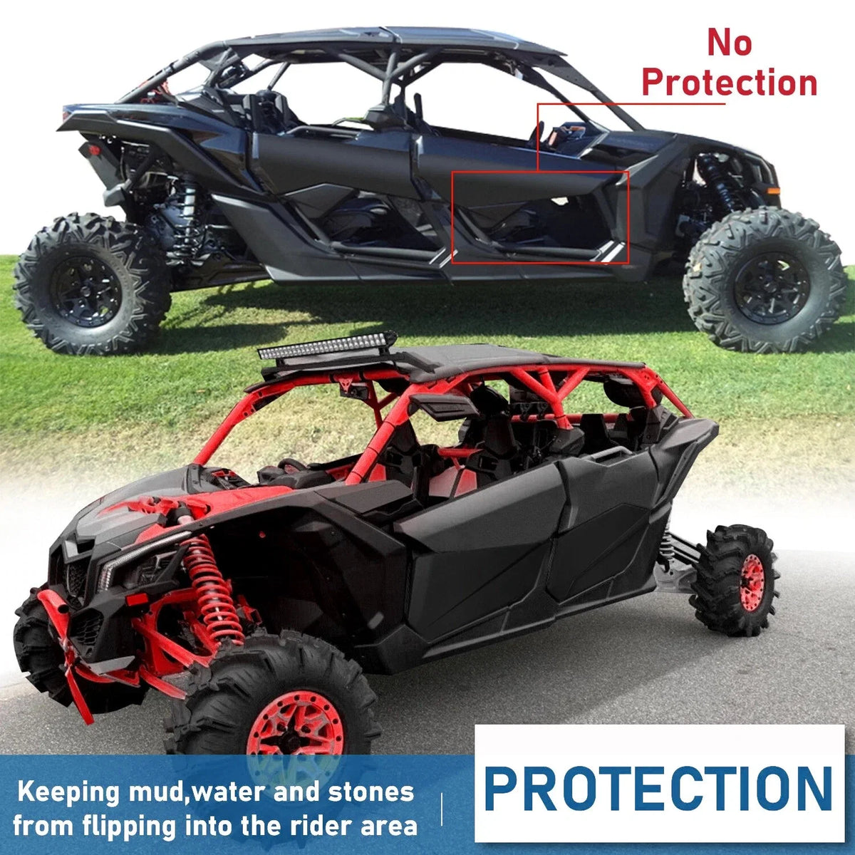 Lower Door Panels Inserts Kit for Can Am Maverick X3 Max (2017–2025) #715003751