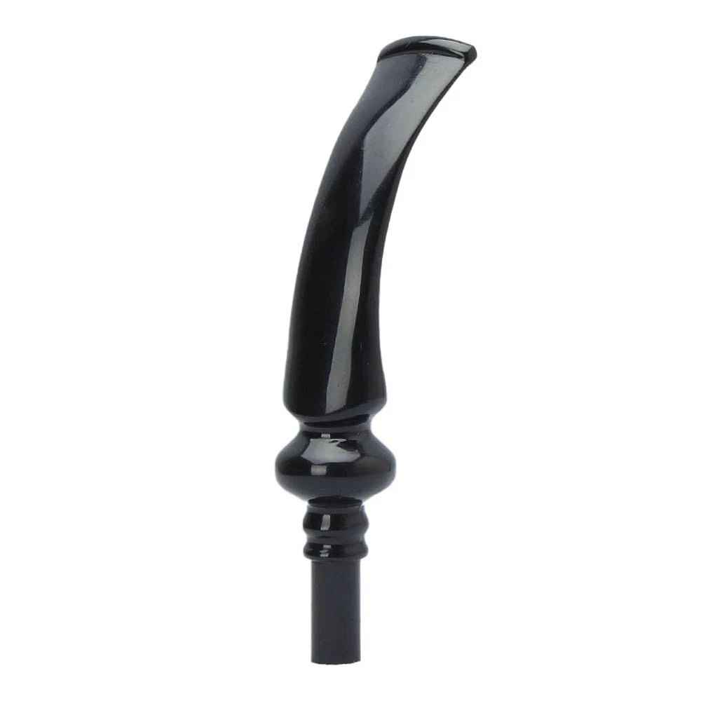 4X 3mm Curved Pipe Stem Acrylic Mouthpiece Replacement for Tobacco Pipe