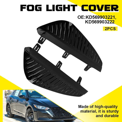 2X Lower Fog Light Covers for Nissan Sentra (2024–2025) Front Bumper Grille