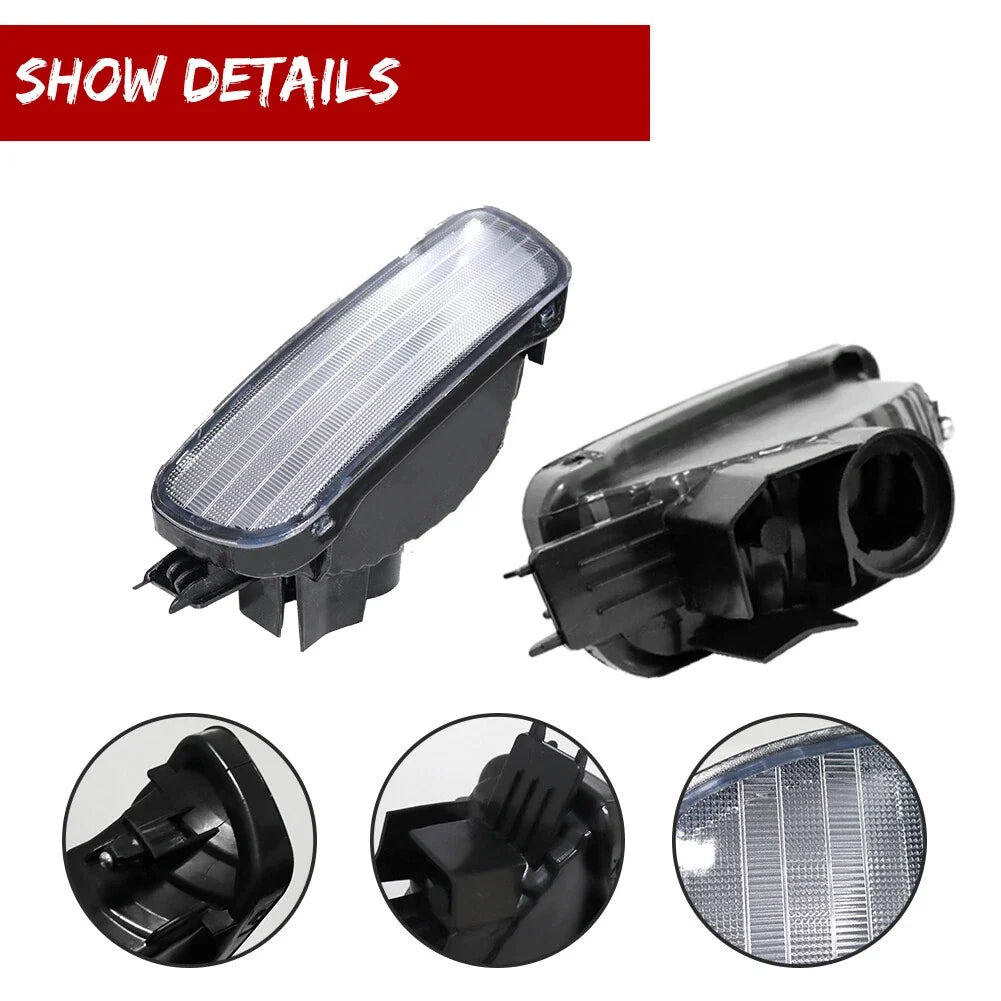 2X Clear Lens Front Bumper Turn Signal Lights for Toyota Tacoma (2001–2004)