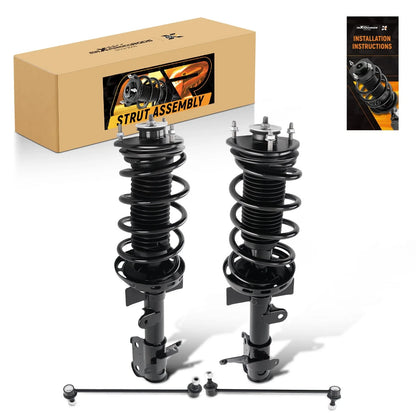 Front Struts w/Coil Spring Assembly & Sway Bar Links for Honda Odyssey (2011–2012)