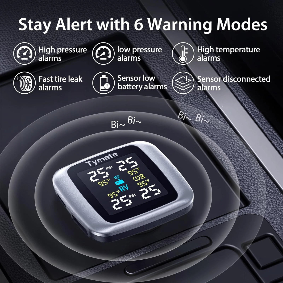 Wireless Tire Pressure Monitoring System for - 4 Sensors