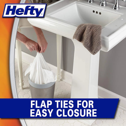 26 Count Flap Tie Small Trash Bags for Hefty (Pack of 1)