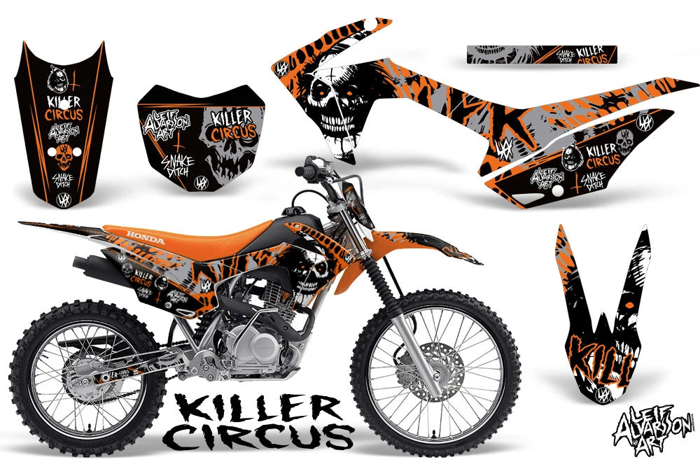 MX Decal Graphics Kit for Honda CRF125F (2014–2018) CIRCUS ORNG