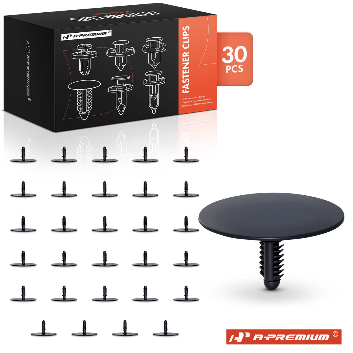 Set of 30 Nylon Hood Insulation Retainer Clips for Ford Bronco Explorer (N803613S, 16863)