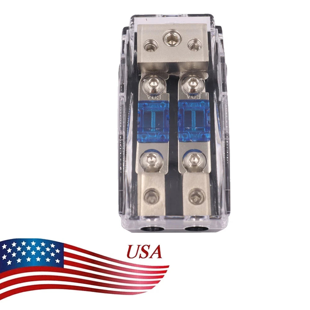 2 Way Mini ANL Blade Fuse Holder for Car Audio Power Distribution Block