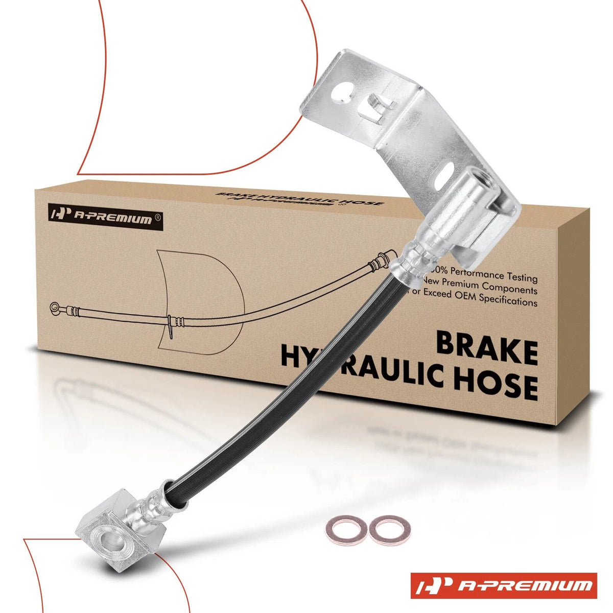 A-Premium Rear Left Brake Hydraulic Hose for F-250 Super Duty (2017–2021) HC3Z2282Q, 2207747