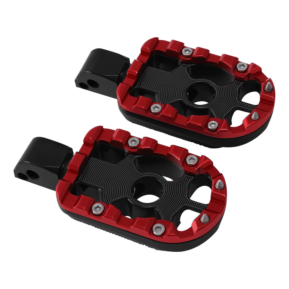 Passenger Foot Pegs Footrest for Harley Softail Fat Bob (2018–2024) Black Red