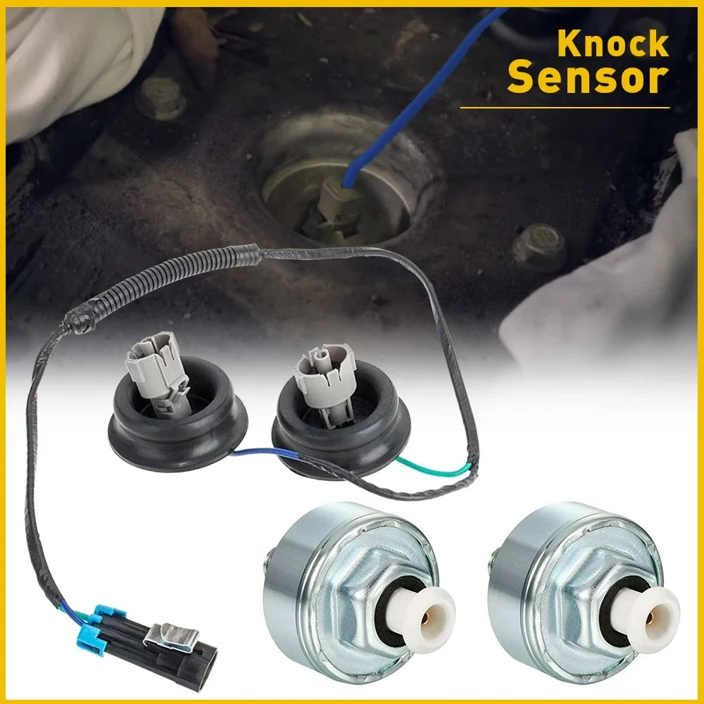 Knock Sensor with Harness Kit for Chevy Silverado 1500 GMC Sierra (2007–2013) 12589867 EXV