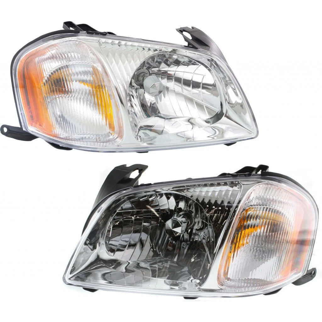 Headlight Assembly Pair for Mazda Tribute (2001–2004) PLX-M0-MZ212-B001L-CL360A1, MA2502126, MA2503126