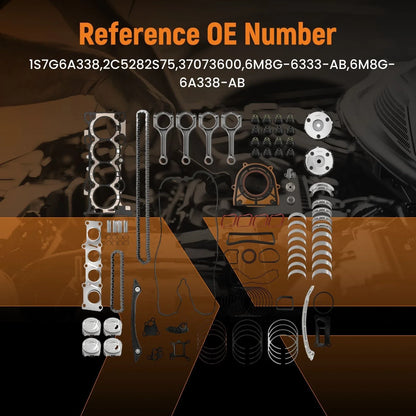 Complete Engine Rebuild Kit with Timing Chain & VVT Gears for Jaguar XF XE (2016–2020)