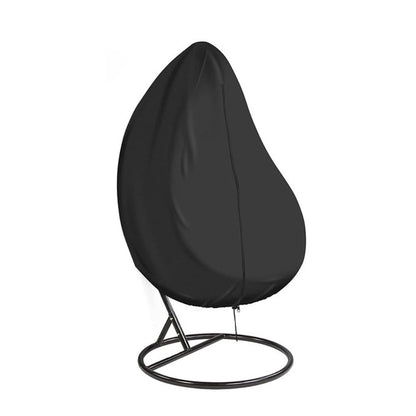 Black Rattan Hanging Chair Cover for Outdoor Use - Dust & Rain Resistant