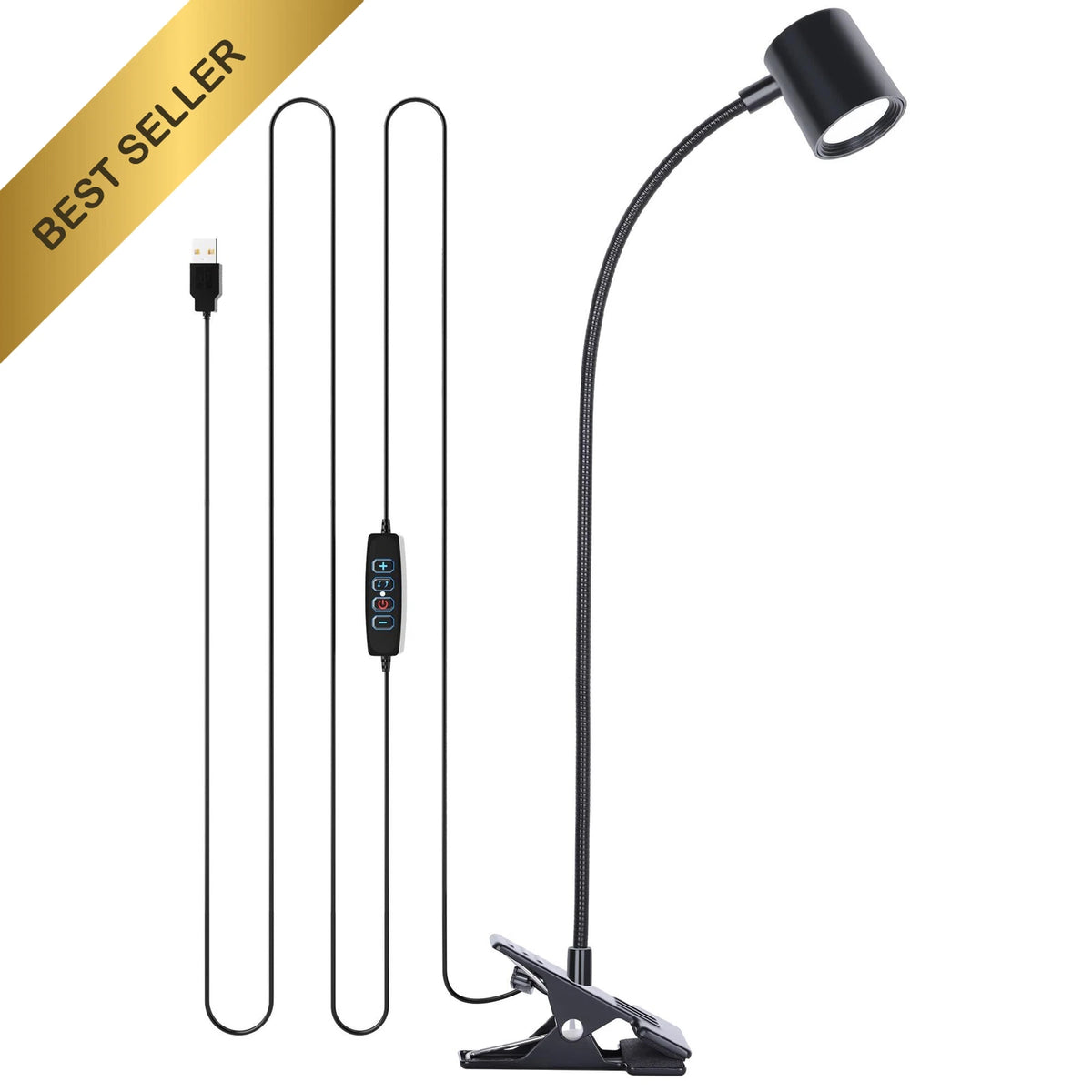 LED Desk Lamp for Dott Arts (USB Clip On, 3 Colors, 10 Brightness Levels)