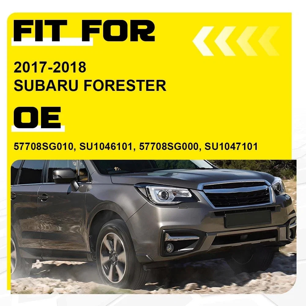 Set of 2 Chrome Fog Light Trim for Subaru Forester (2017–2018)