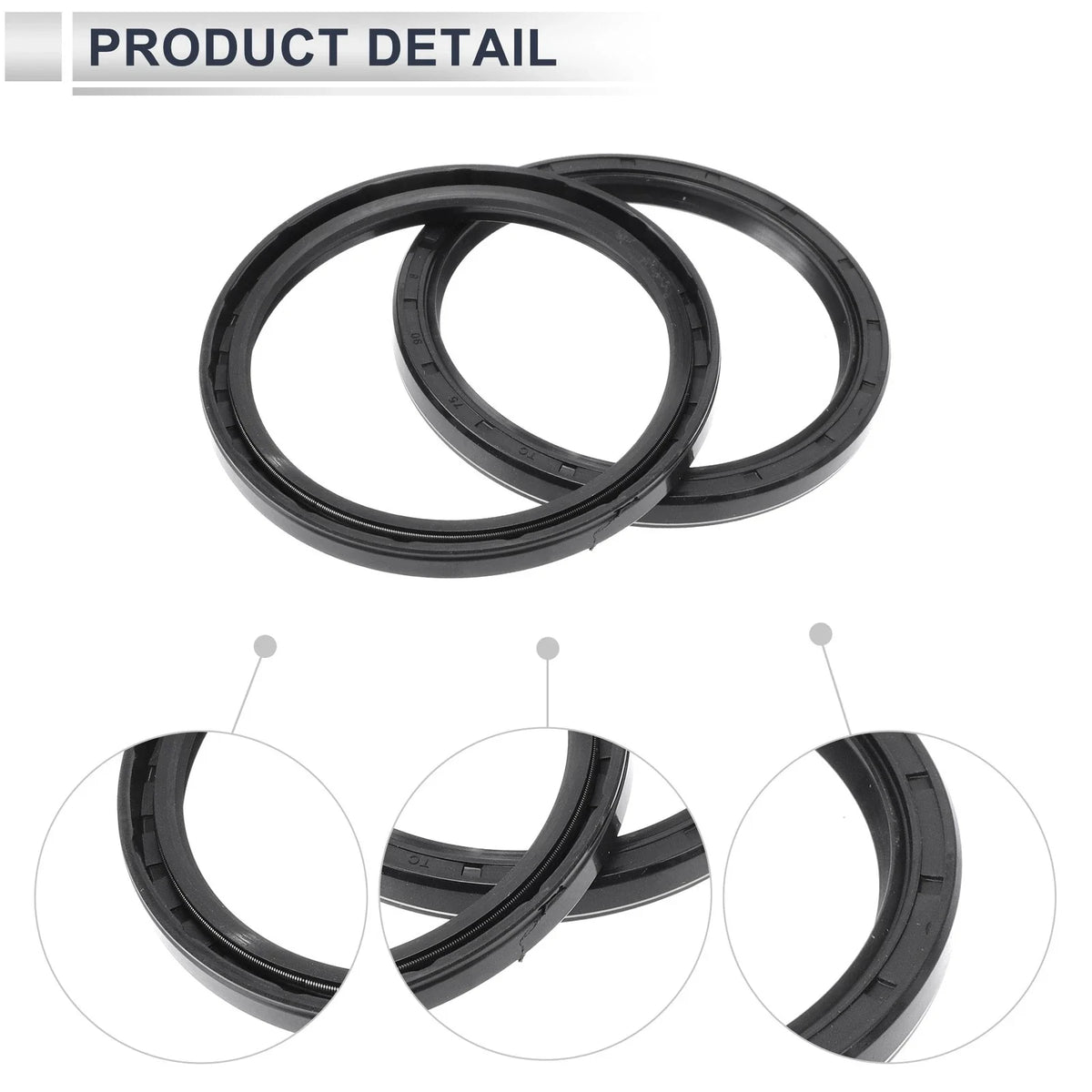 Set of 5 Oil Seal Rotary Shaft Seal Nitrile Rubber 75x90x8mm