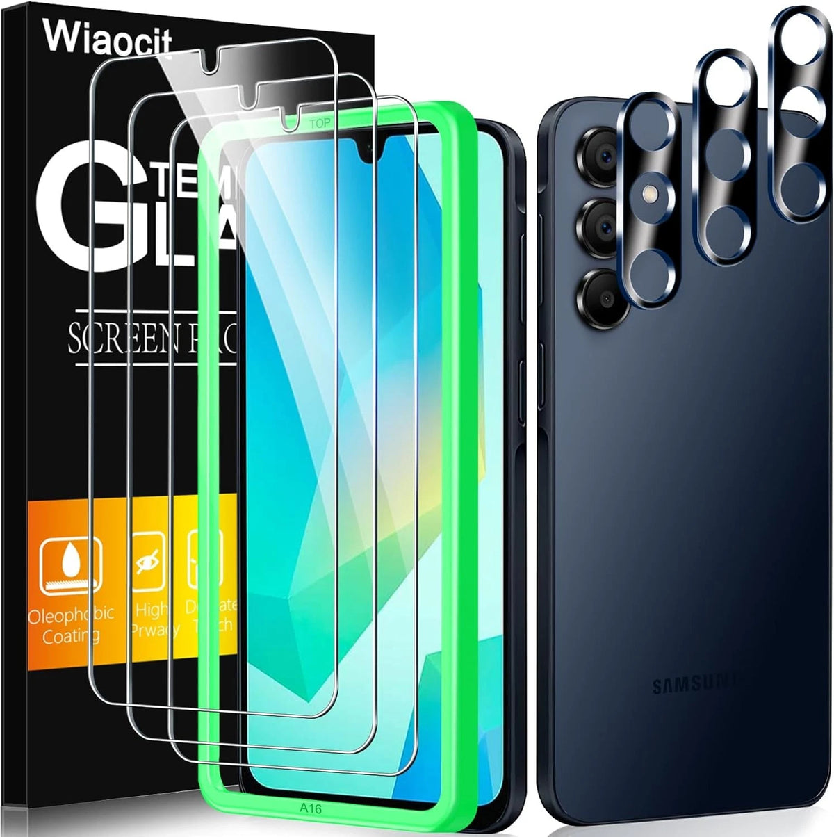 3X Tempered Glass Screen Protector for Samsung Galaxy A16 5G (2023)